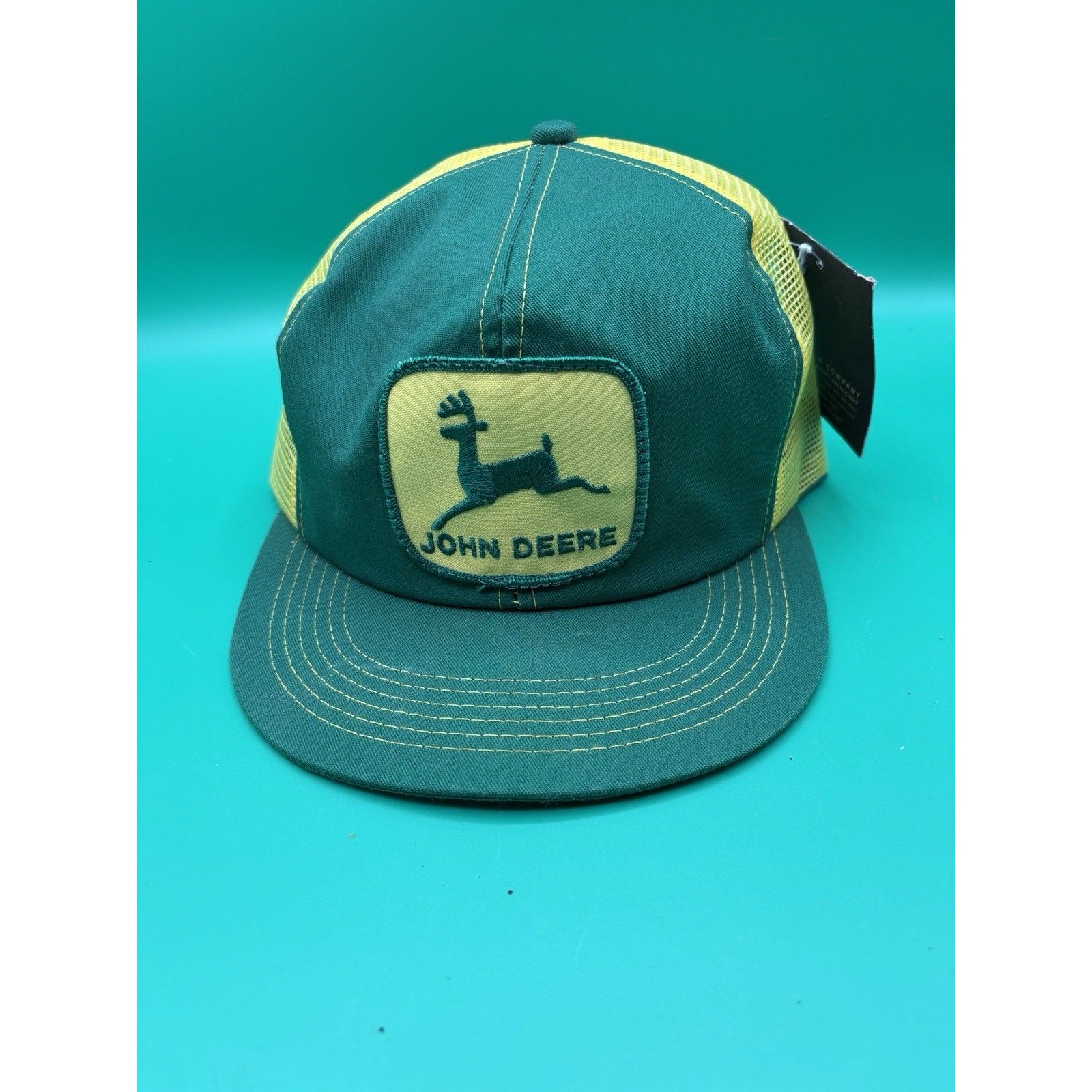 Vintage John Deere Patch K Products Mesh Trucker Hat Rare Country Farm Usa Nos